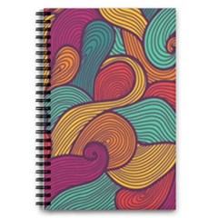 Swirly, Abstract, Multi Colored, Pattern, 5 5  X 8 5  Notebook by kyorashop23