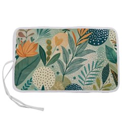 Leaves Pattern Flora Pen Storage Case (l) by Salmanaz77