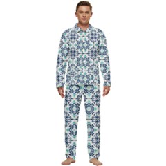 Tiles Abstract Pattern Texture Design Men s Long Sleeve Velvet Pocket Pajamas Set by Salmanaz77