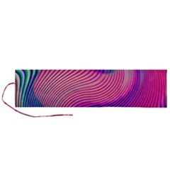 Swirl Twirl Design Pattern Purple Roll Up Canvas Pencil Holder (l) by Salmanaz77