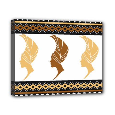 African Women Pattern Seamless Style Canvas 10  X 8  (stretched) by Bedest