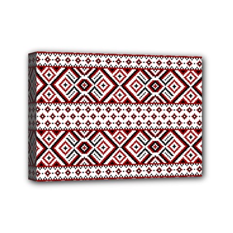 Ukrainian Folk Seamless Pattern Ornament Mini Canvas 7  X 5  (stretched) by Bedest