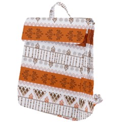 Ethnic Traditional Seamless Pattern Flap Top Backpack by Bedest