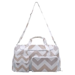 Colored Zigzag Seamless Patterns Sports Gym Duffle Bag With Shoe Compartment by Bedest