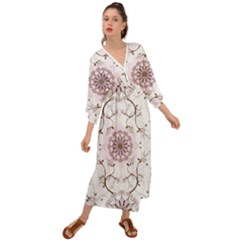 Floral Flora Flower Seamless Pattern Grecian Style  Maxi Dress by Bedest