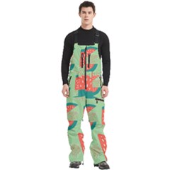 Watermelon Dots Summer Pattern Men s Front Zip Ski And Snowboard Bib Pants by Bedest