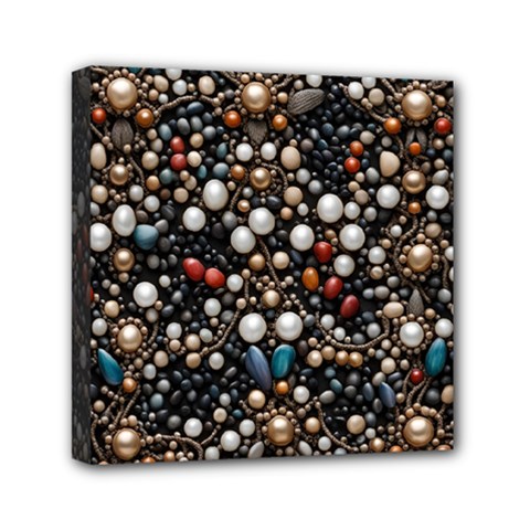 Pearls And Stones Mini Canvas 6  X 6  (stretched) by dedoma