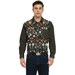 Pearls And Stones Men s Long Sleeve Pocket Shirt  by dedoma