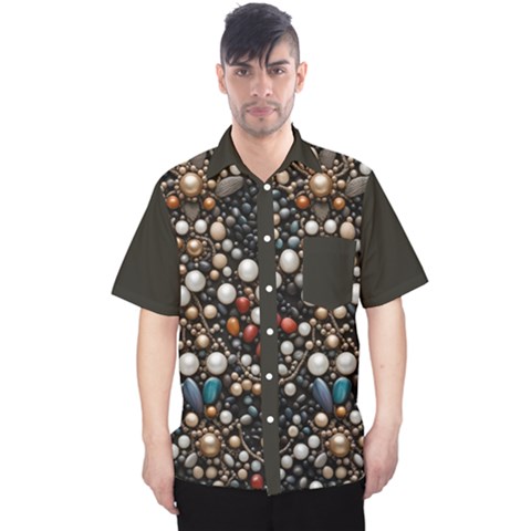 Pearls And Stones Men s Hawaii Shirt by dedoma