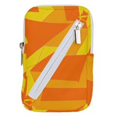 Pattern Abstract Triangle Simple Belt Pouch Bag (small) by Bedest