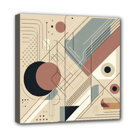 Boho Abstract Architecture Mini Canvas 8  X 8  (stretched) by Bedest