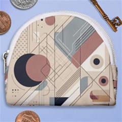 Boho Abstract Architecture Horseshoe Style Canvas Pouch by Bedest