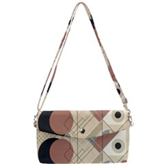 Boho Abstract Architecture Removable Strap Clutch Bag by Bedest
