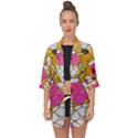 Architecture Glass Abstract Pattern Open Front Chiffon Kimono View1