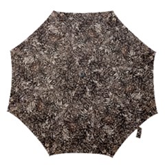 Earth Tones Fall Abstract Textured Print Hook Handle Umbrellas (small) by dflcprintsclothing