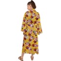 Cartoon Xmas Characters Pattern Maxi Kimono View2