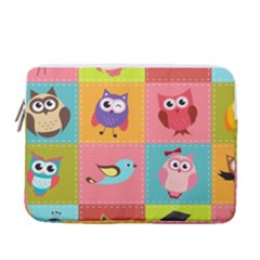 Owls Pattern, Abstract, Art, Desenho 13  Vertical Laptop Sleeve Case With Pocket by kyorashop23