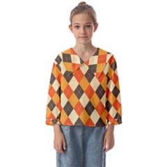 Halloween Argyle Pattern  Kids  Sailor Shirt by Safari