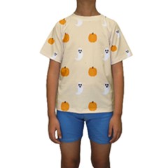 Pumpkin And Boo Crew Halloween  Kids  Short Sleeve Swimwear by Safari