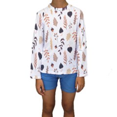Autumn Seamless Leaves Pattern  Kids  Long Sleeve Swimwear by Safari