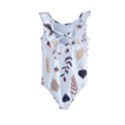 Autumn Seamless Leaves Pattern  Kids  Frill Swimsuit View2
