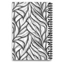 Black White Flower Texture Pattern 5.5  x 8.5  Notebook View2