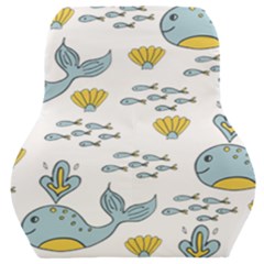 Whale Cartoon Whale Seamless Cartoon Character Animals Leaf Car Seat Back Cushion  by Grandong