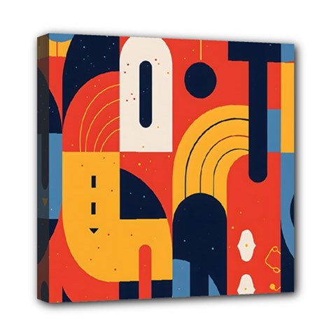 Abstract Pattern Mini Canvas 8  X 8  (stretched) by Bedest