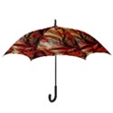 Forest Path Red Nature Hook Handle Umbrellas (Medium) View3