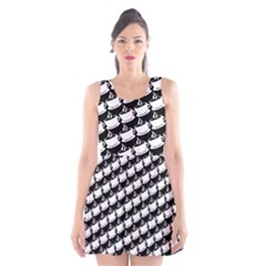 Stylish Coffee Cup Pattern Scoop Neck Skater Dress by ExtraAwesomeSauce