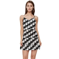 Stylish Coffee Cup Pattern Short Frill Dress by ExtraAwesomeSauce