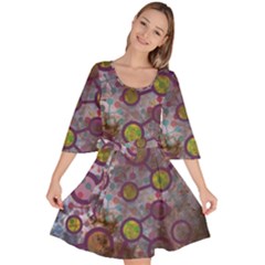 Abstract Molecular Space Art Velour Kimono Dress by ExtraAwesomeSauce
