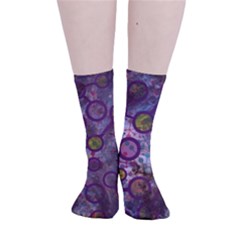 Abstract Molecular Space Art Smooth Crew Length Tube Socks by ExtraAwesomeSauce