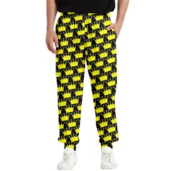 Royalty Inspired Crown Pattern Men s Elastic Waist Pants by ExtraAwesomeSauce