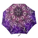 Cosmic Network Geometric Art Folding Umbrellas View1