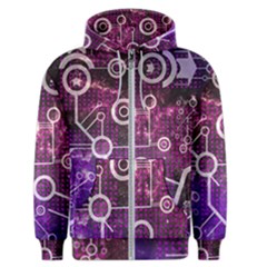 Cosmic Network Geometric Art Men s Zipper Hoodie by ExtraAwesomeSauce