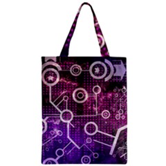 Cosmic Network Geometric Art Zipper Classic Tote Bag by ExtraAwesomeSauce