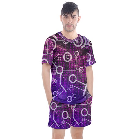 Cosmic Network Geometric Art Men s Mesh T-shirt And Shorts Set by ExtraAwesomeSauce