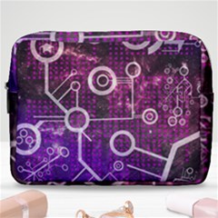 Cosmic Network Geometric Art Make Up Pouch (large) by ExtraAwesomeSauce