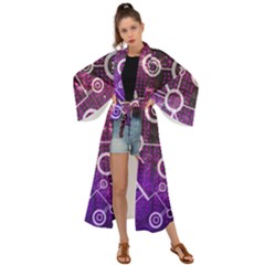 Cosmic Network Geometric Art Maxi Kimono by ExtraAwesomeSauce