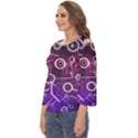 Cosmic Network Geometric Art Cut Out Wide Sleeve Top View2