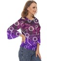Cosmic Network Geometric Art Cut Out Wide Sleeve Top View3