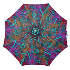 Abstract Tech Galaxy Design Straight Umbrellas by ExtraAwesomeSauce