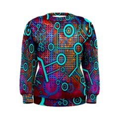 Abstract Tech Galaxy Design Women s Sweatshirt by ExtraAwesomeSauce