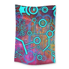 Abstract Tech Galaxy Design Small Tapestry by ExtraAwesomeSauce