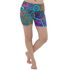 Abstract Tech Galaxy Design Lightweight Velour Yoga Shorts by ExtraAwesomeSauce