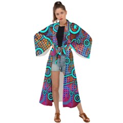 Abstract Tech Galaxy Design Maxi Kimono by ExtraAwesomeSauce