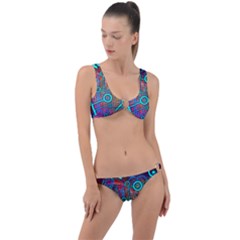Abstract Tech Galaxy Design Ring Detail Crop Bikini Set by ExtraAwesomeSauce