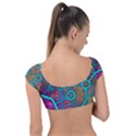 Abstract Tech Galaxy Design Cap Sleeve Ring Bikini Top View2