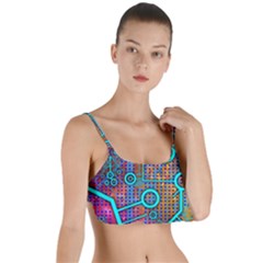 Abstract Tech Galaxy Design Layered Top Bikini Top  by ExtraAwesomeSauce